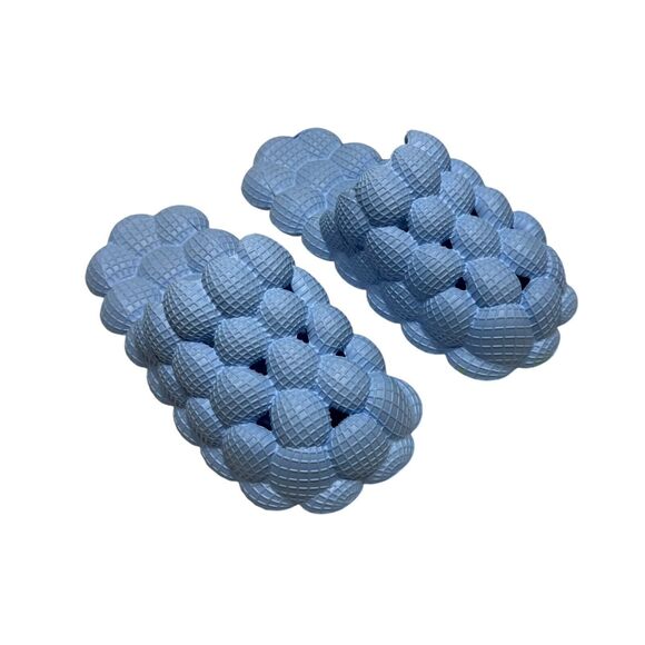 Golf Ball Massage Bubble Slides Slippers Sandals Women’s Size L (9/10) Baby Blue - Picture 2 of 10